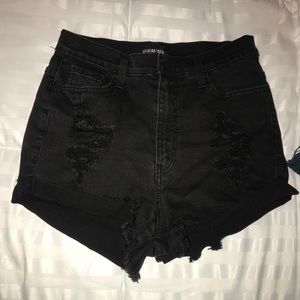 Fashion Nova Black High Waisted Shorts SZ-L